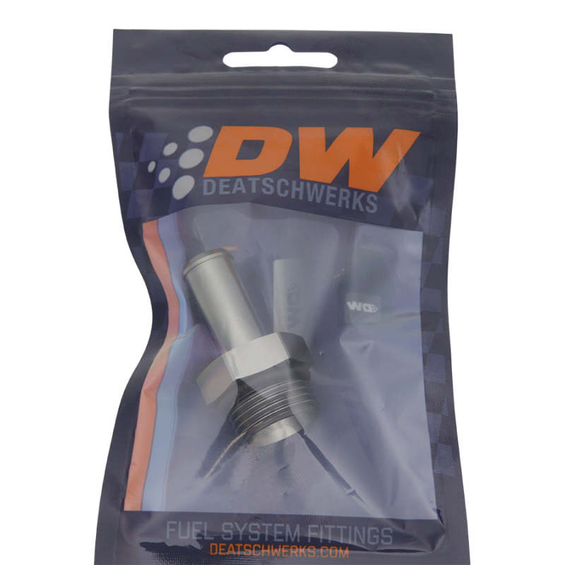 DeatschWerks 10AN ORB Male to 1/2in Male Barb Fitting - Anodized DW Titanium