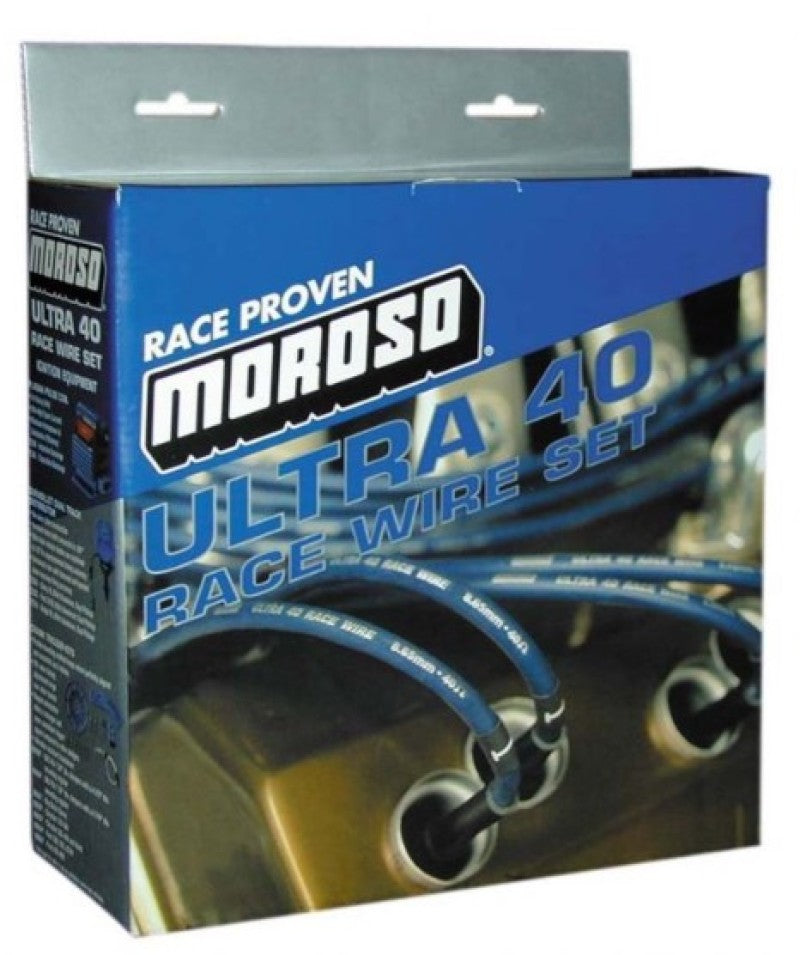 Moroso Ford 429-460 Ignition Wire Set - Ultra 40 - Sleeved - HEI - 135 Degree - Black