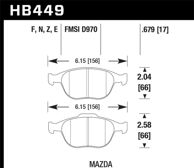 Hawk Performance Ceramic Street Brake Pads