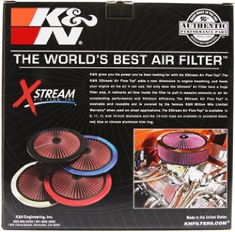 K&N X-Stream Top Filter X-Stream 14in OD - Blue