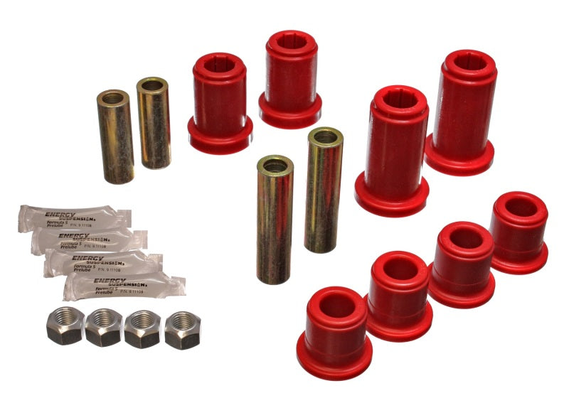 Energy Suspension 01-06 GM Silverado C2500 HD 2WD/K2500 HD 4WD Red Front End Control Arm Bushing Set