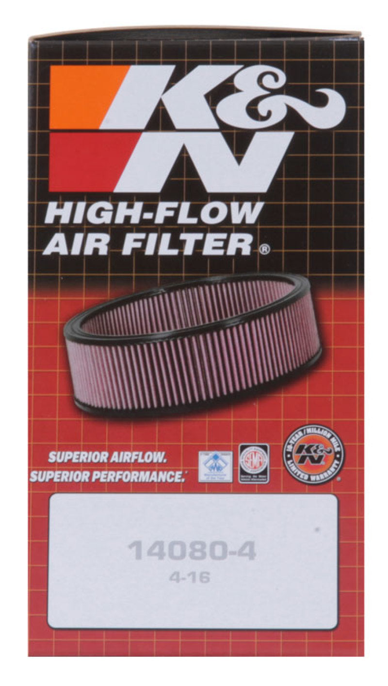 K&N Custom Air Filter Round 4.5in ID / 5.875in OD / 1.75in Height