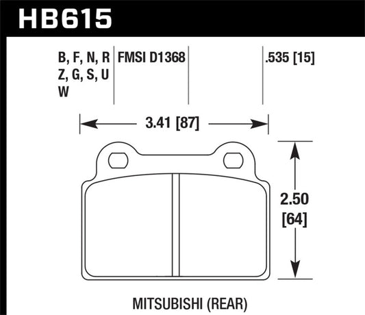 Hawk 08-10 Mitsubishi Lancer Evo X DTC-70 Race Rear Brake Pads