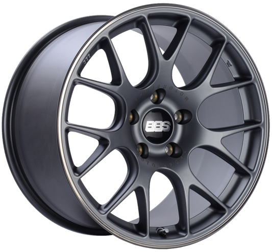 BBS CH-R 19x11 5x130 ET56 CB71.6 Satin Titanium Polished Rim Protector Wheel