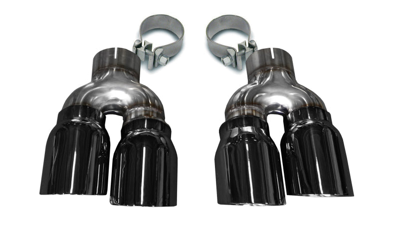 Corsa 2016-2019 Cadillac ATS 3.6T 4in Inlet / 4in Outlet Twin Black Tip Kit (For Corsa Exhaust Only)