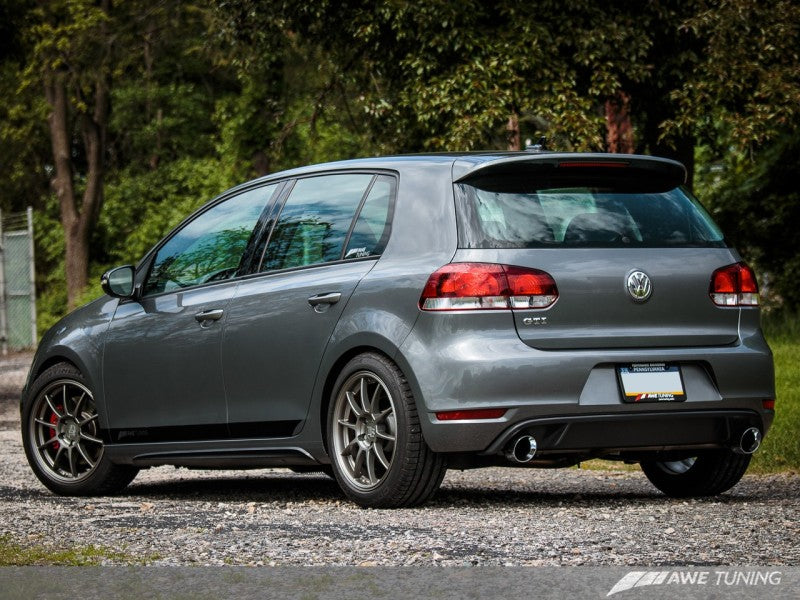 AWE Tuning Mk6 GTI Performance Catback - Diamond Black Round Tips