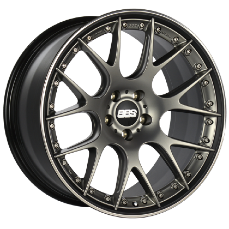 BBS CH-RII 22x10.5 5x112 ET26 Satin Platinum Center Black Lip SS Rim Prot Wheel