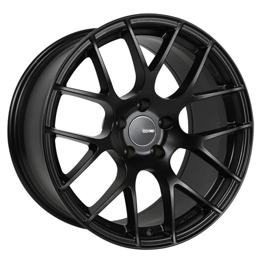 Enkei Raijin 18x8.5 42mm Offset 5x112 Bolt Pattern 72.6 Bore Diameter Matte Black Wheel