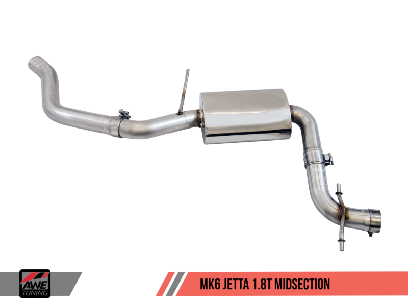 AWE Tuning Mk6 GLI 2.0T - Mk6 Jetta 1.8T Track Edition Exhaust - Polished Silver Tips