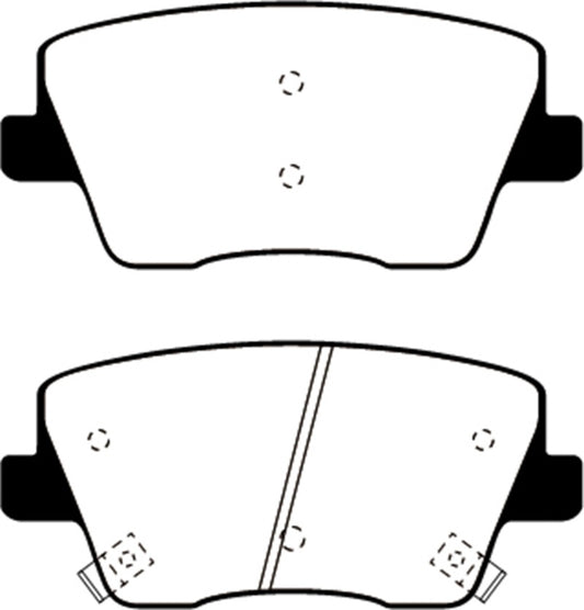 EBC 2019+ Hyundai Veloster (2nd Gen) 2.0L Turbo N Redstuff Rear Brake Pads