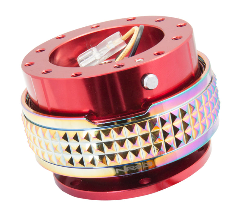 NRG Quick Release Kit - Pyramid Edition - Red Body / Neochrome Pyramid Ring