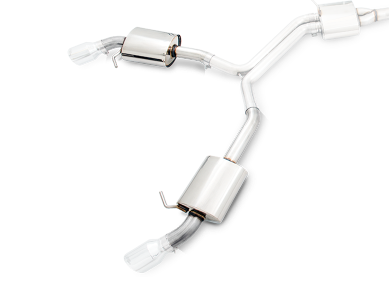 AWE Tuning Audi B9 A5 Touring Edition Exhaust Dual Outlet - Chrome Silver Tips (Includes DP)