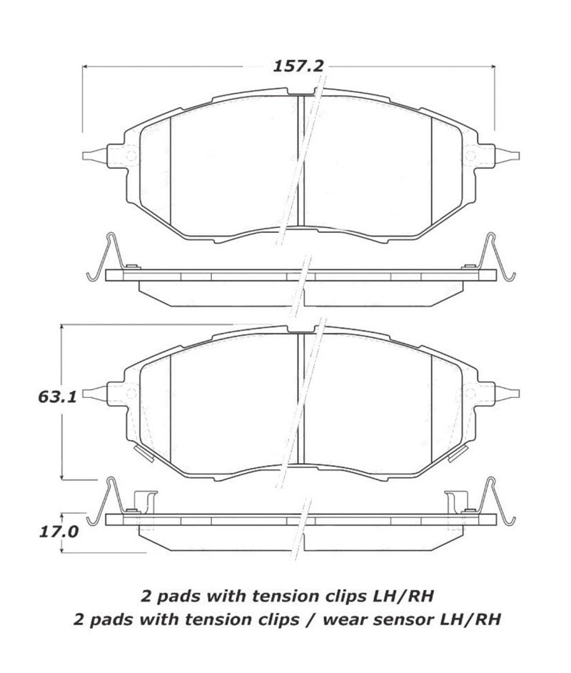 StopTech Street Touring 05-08 Legacy 2.5 GT Front Brake Pads