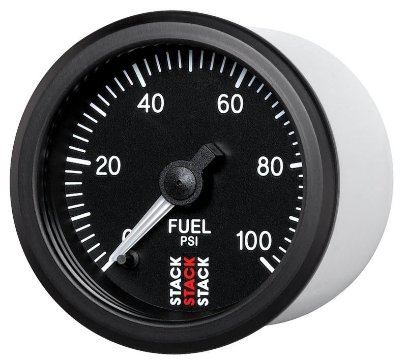 Autometer Stack 52mm 0-100 PSI 1/8in NPTF Male Pro Stepper Motor Fuel Pressure Gauge - Black