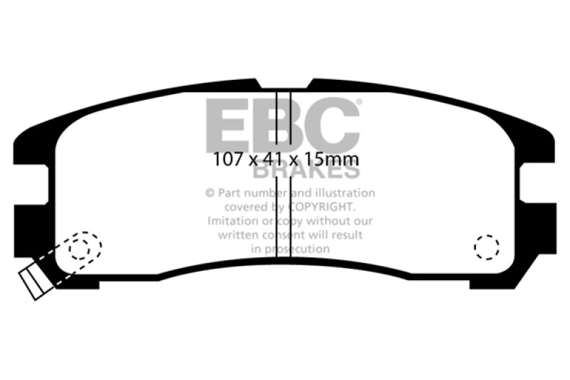 EBC 95-99 Chrysler Sebring Coupe 2.0 Greenstuff Rear Brake Pads