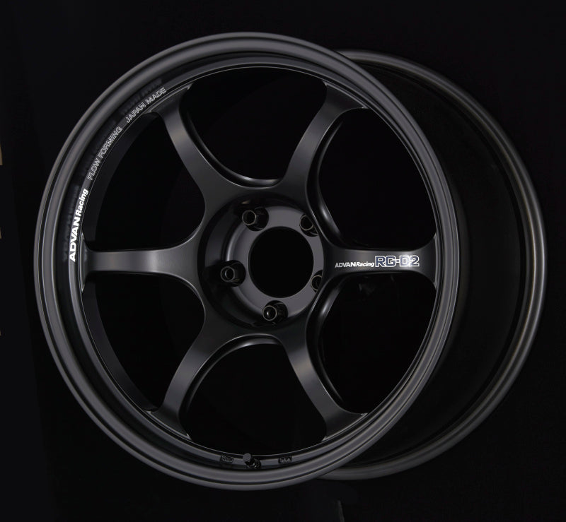 Advan RG-D2 18x9.5 +40 5-100 Semi Gloss Black Wheel