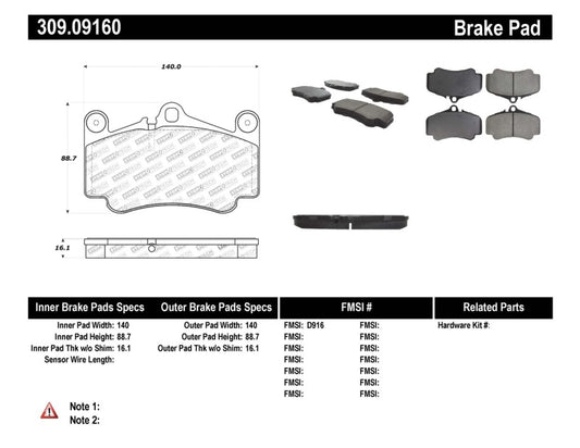 StopTech Performance Brake Pads