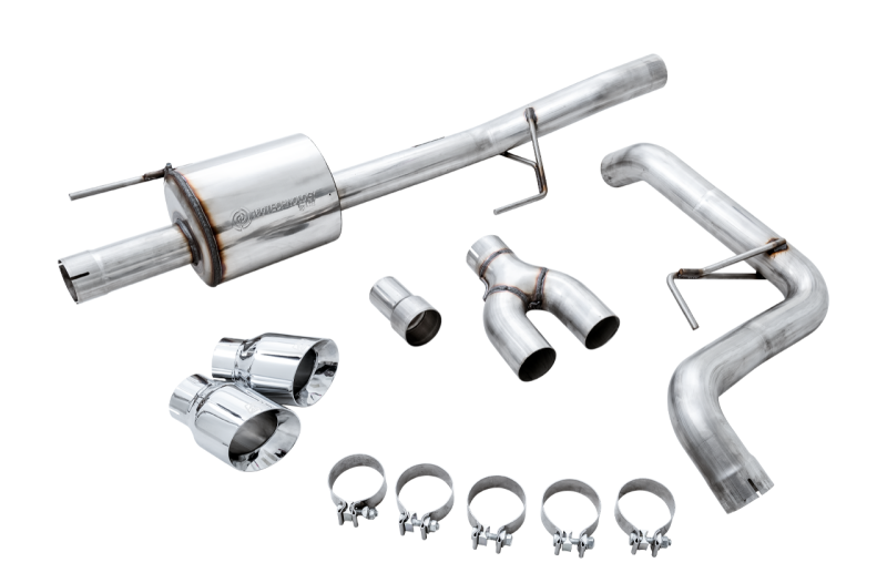 AWE Tuning 2015+ Ford F-150 0FG Single Exit Performance Exhaust System w/4.5in Chrome Silver Tips