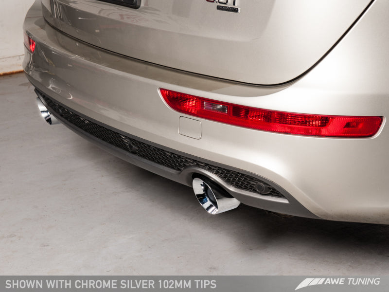 AWE Tuning Audi 8R Q5 3.0T Touring Edition Exhaust Dual Outlet Chrome Silver Tips