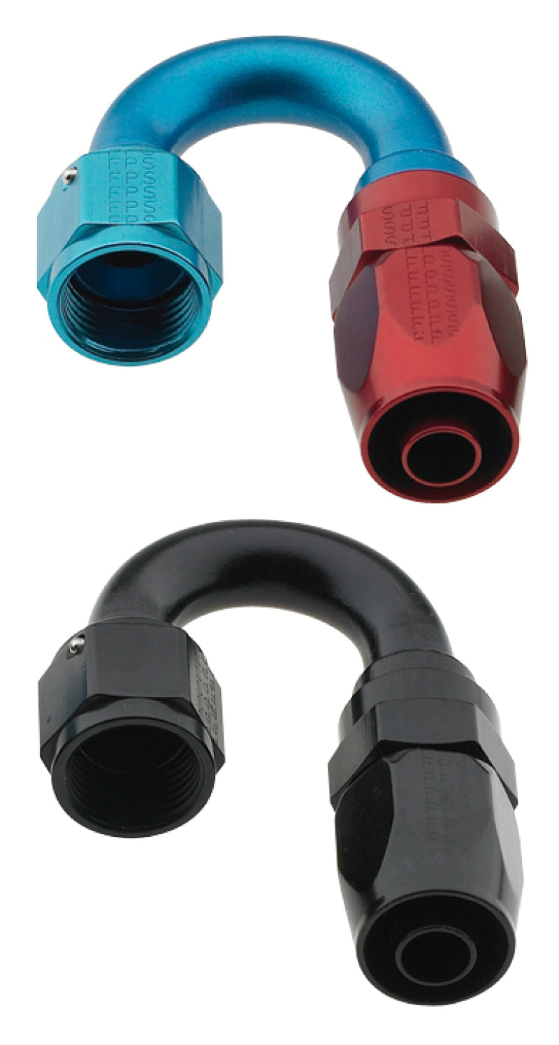 Fragola -4AN x 180 Degree Pro-Flow Hose End - Black