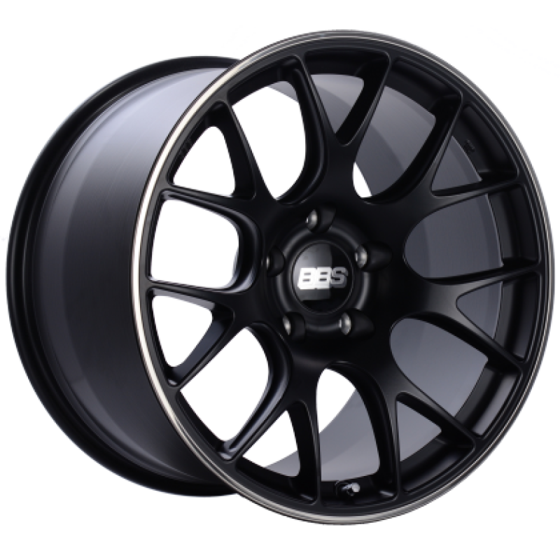 BBS CH-R 20x10 5x112 ET18 CB66.5 Satin Black Polished Rim Protector Wheel