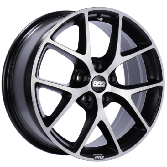 BBS SR 19x8.5 5x114.3 ET35 Satin Black Diamond Cut Face Wheel -82mm PFS/Clip Required