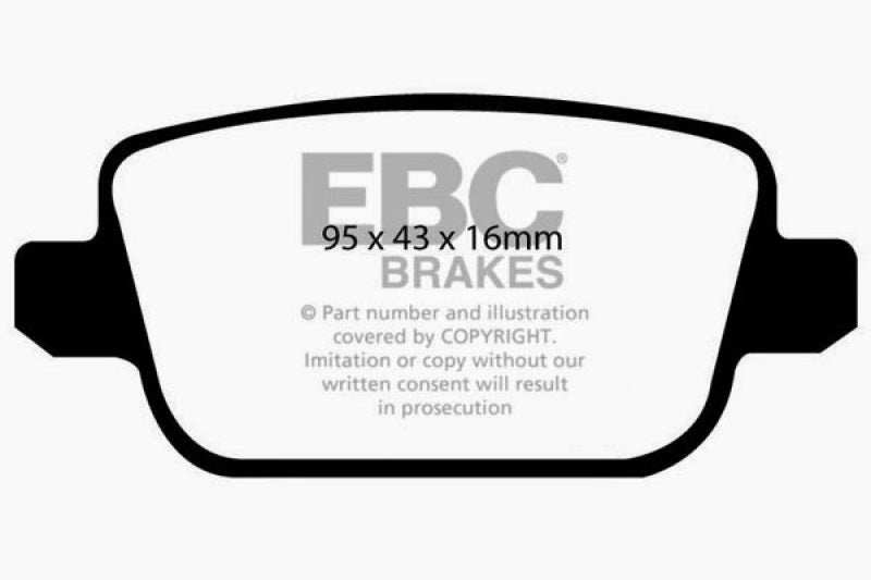 EBC 06+ Volvo S80 3.2 (300mm Front Rotors) Redstuff Rear Brake Pads