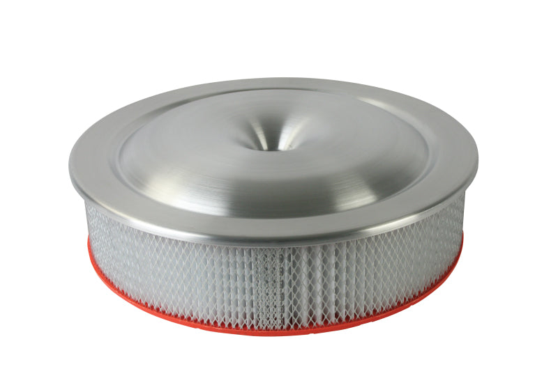 Moroso Low Profile Racing Air Cleaner - 16in x 4in Filter - Aluminum - 4500 Dominator/King Demon