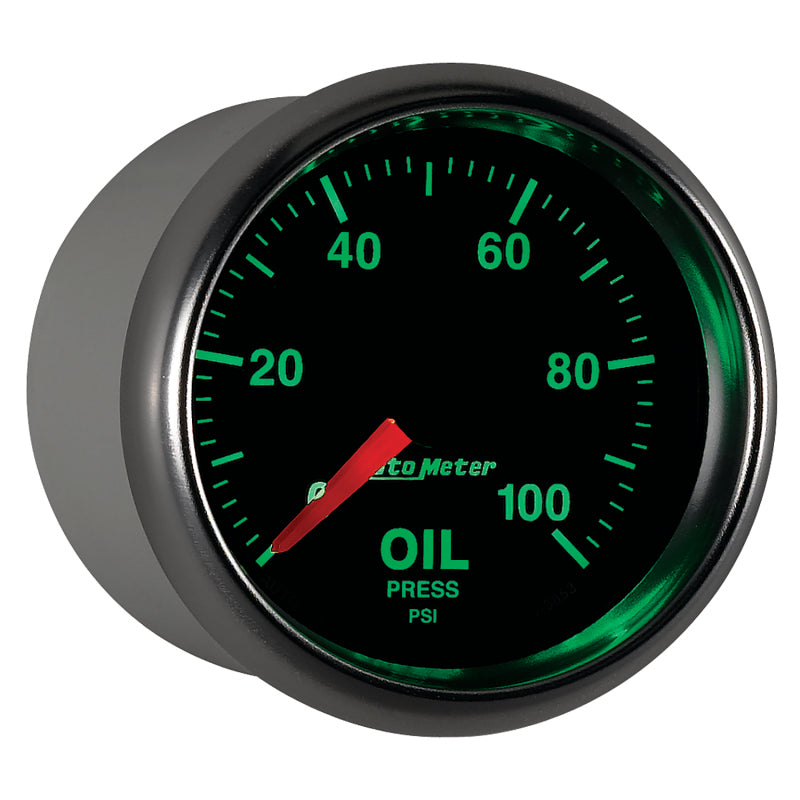 Autometer GS Series 2-1/16in Oil Pressure Gauge 100PSI Electric Full Sweep