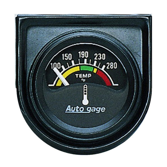 AutoMeter Gauge Console Water Temp 1.5in. 280 Deg. F Elec Blk Dial Blk Bezel Autogage