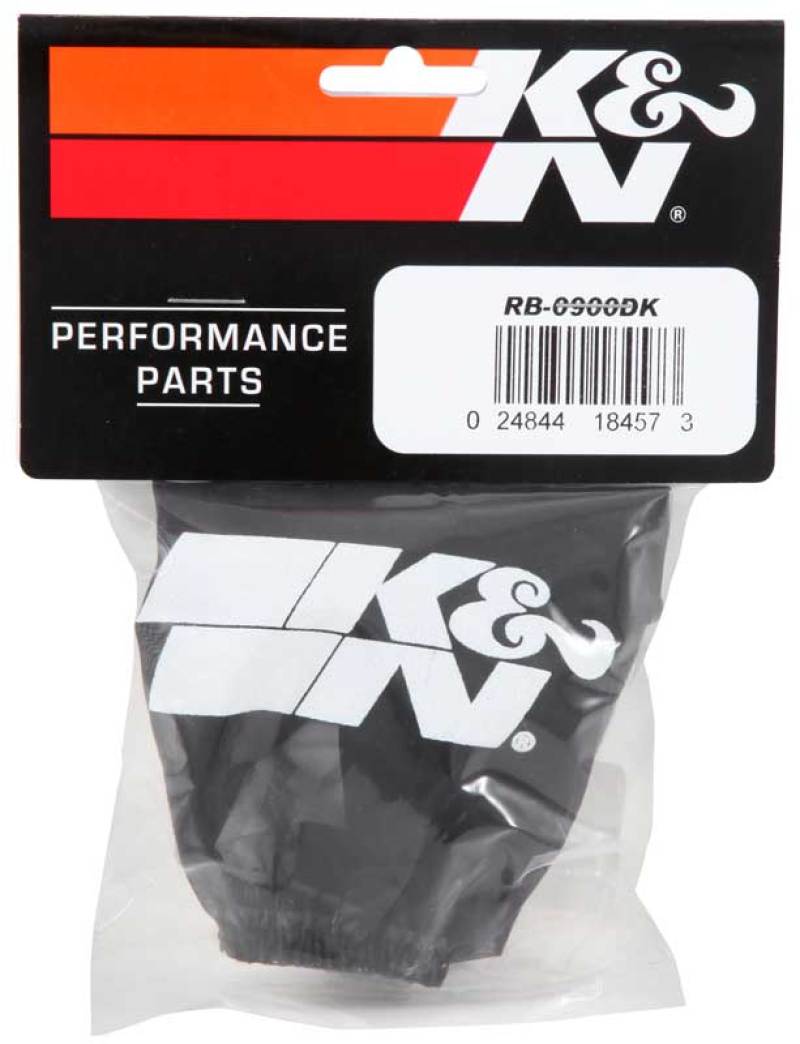 K&N Black DryCharger Round Straight Air Filter Wrap 4.5in ID x 4in H