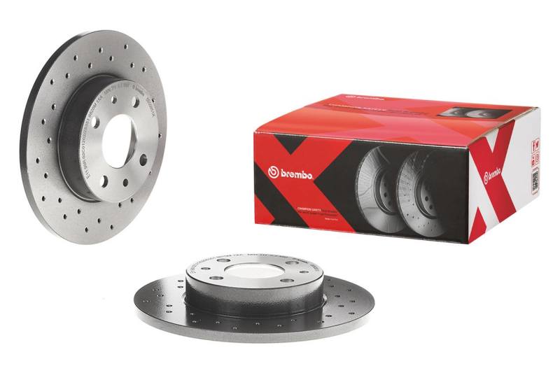 Brembo 00-03 Audi A8 Quattro/01-03 S8 Rear Premium Xtra Cross Drilled UV Coated Rotor