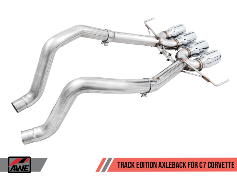 AWE Tuning 14-19 Chevy Corvette C7 Z06/ZR1 (w/o AFM) Track Edition Axle-Back Exhaust w/Chrome Tips