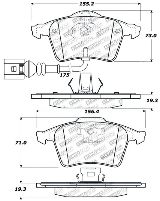 StopTech Performance 08-09 VW Golf R/Golf R32 / 06-09 Passat (Exc Syncro) Front Brake Pads