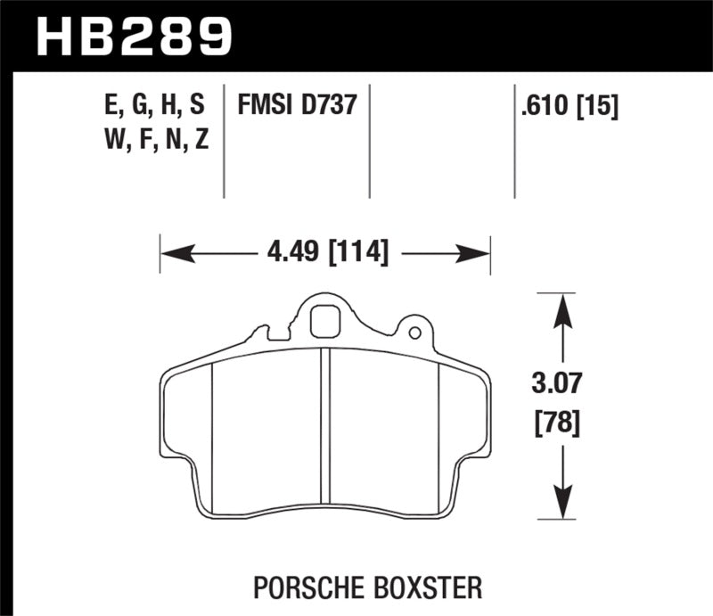 Hawk 97-08 Porsche Boxster DTC-30 Compund Front Brake Pads