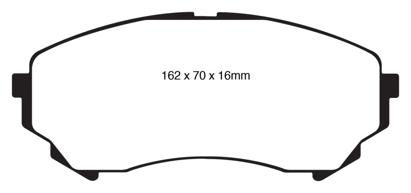 EBC 08-13 Cadillac CTS 3.6 (315mm Rear Rotors) Greenstuff Front Brake Pads