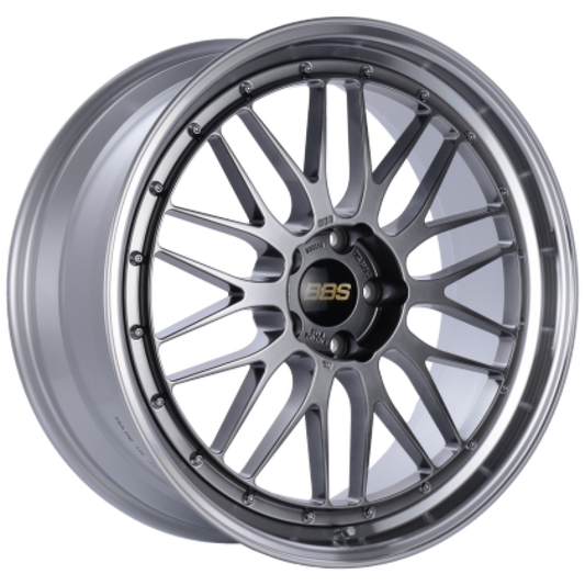 BBS LM 18x10 5x114.3 ET25 Diamond Black Center Diamond Cut Lip Wheel - 82mm PFS Required