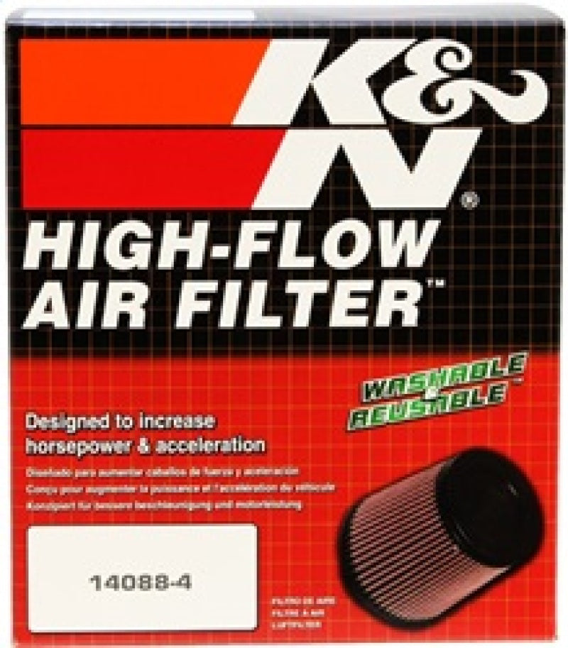 K&N Universal Rubber Filter-Round Tapered 3in Flange ID x 6in Base OD x 6in Top OD x 5in H