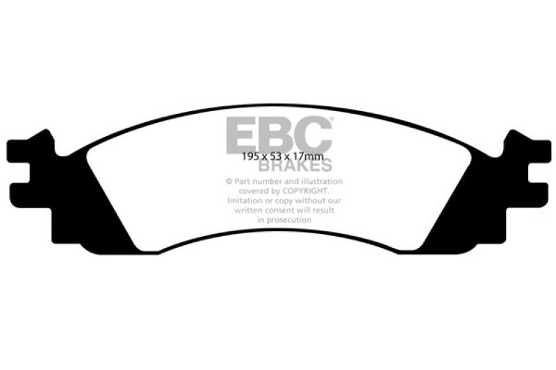 EBC 10-12 Ford Taurus 3.5 Twin Turbo SHO Redstuff Front Brake Pads