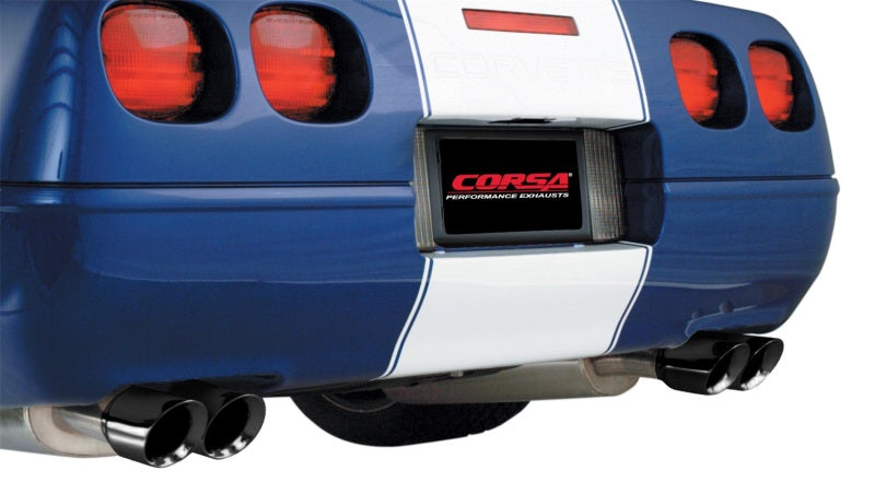 Corsa 1996-1996 Cat-Back Exhaust w/ Twin 3.5in Black Tips 96-96 Chevrolet Corvette C4 5.7L V8 LT4