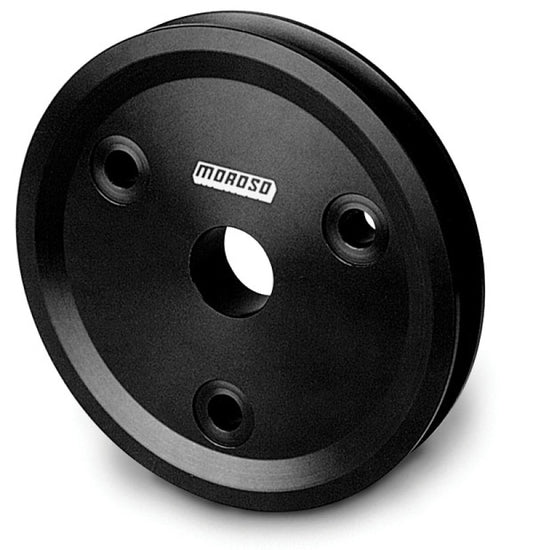 Moroso Chevrolet Small Block (w/Short Pump) Crankshaft Pulley - Single Groove - Billet Aluminum