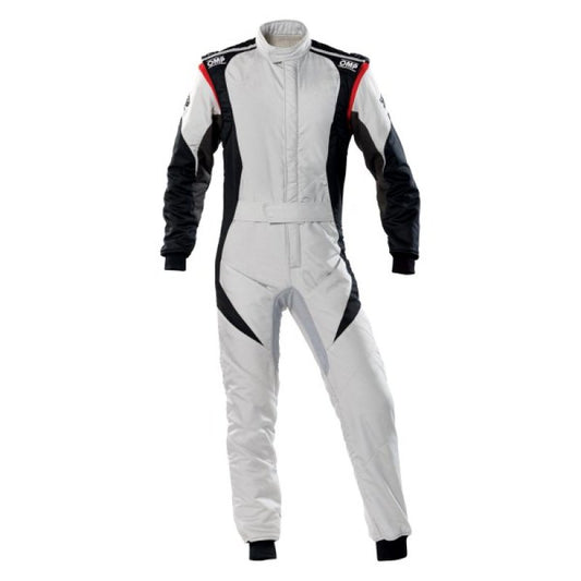 OMP First Evo Overall Silver/Black - Size 44 (Fia 8856-2018)