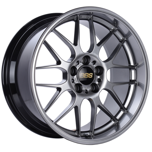 BBS RG-R 19x8.5 5x114.3 ET18 Diamond Black Wheel -82mm PFS/Clip Required