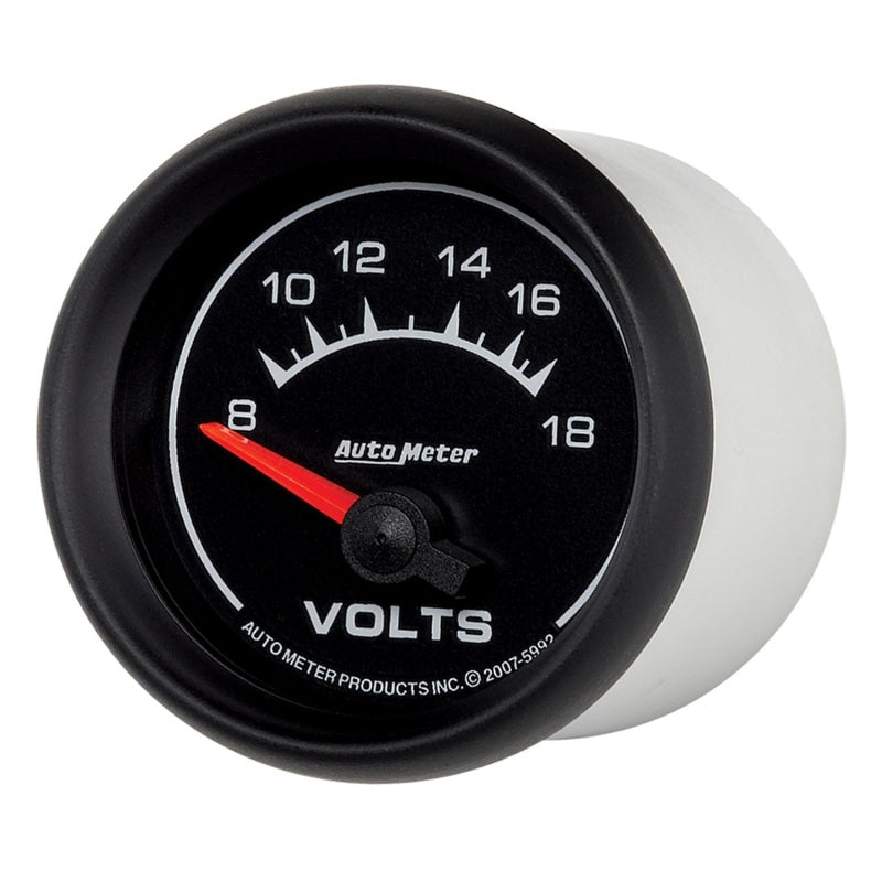 Autometer Euro-Style 2-1/16in 8-18V Short Sweep Electronic Voltmeter Gauge