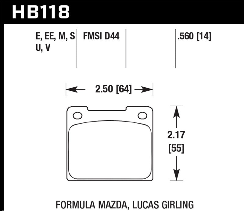 Hawk Alcon 4R-Type / Alcon R-Type (Short Profile) Blue 9012 Race Brake Pads