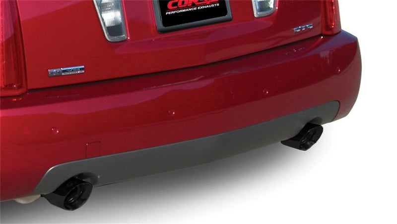 Corsa 2005-2007 Cadillac STS 4.6L 2.5in Axle-Back Dual Rear w Single 4in Black Pro-Series Tips