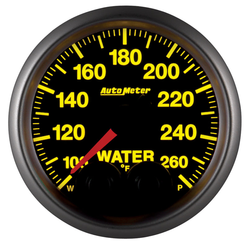 Autometer Elite 52mm 100-260 Degress F Water Temperature Peak and Warn Gauge w/ Electonic Control