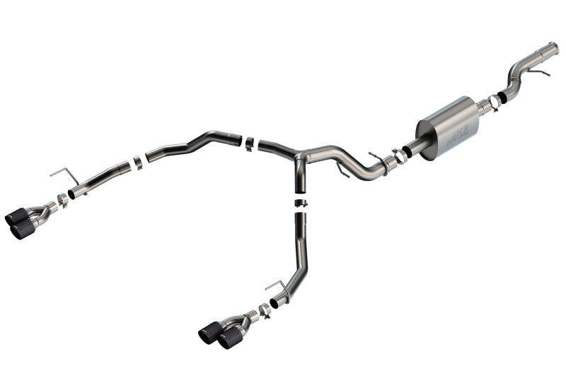 Borla 21-22 Chevrolet Tahoe 6.2L V8 2/4WD 4DR T-304 SS S-Type Cat-Back Exhaust w/ Carbon Fiber Tips