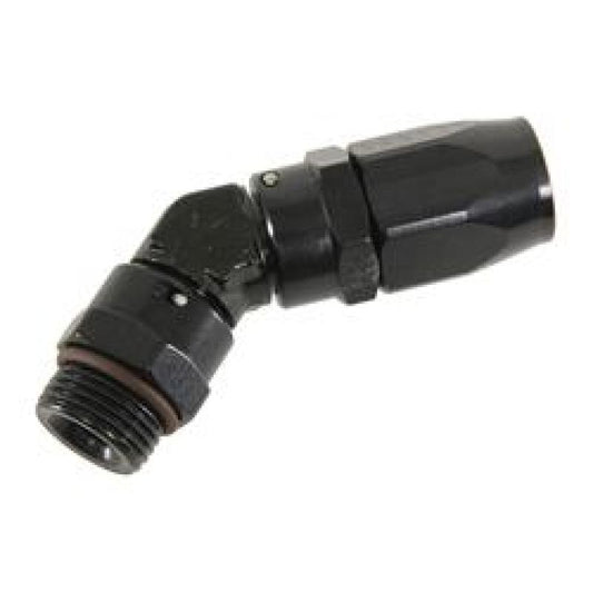 Fragola -6AN x 45 Degree x 7/16-20 (4) Hose End - Black