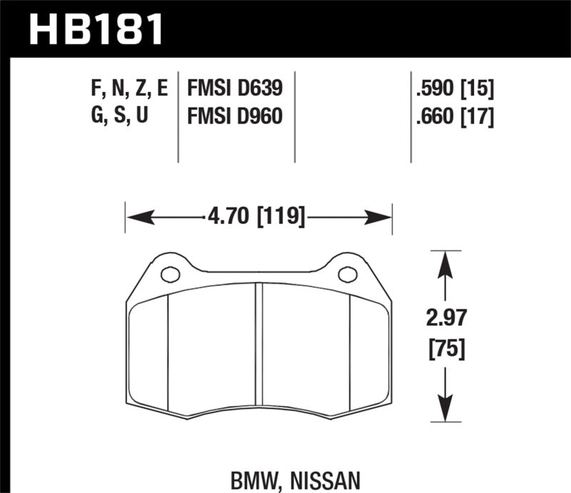 Hawk Performance Ceramic Street Brake Pads